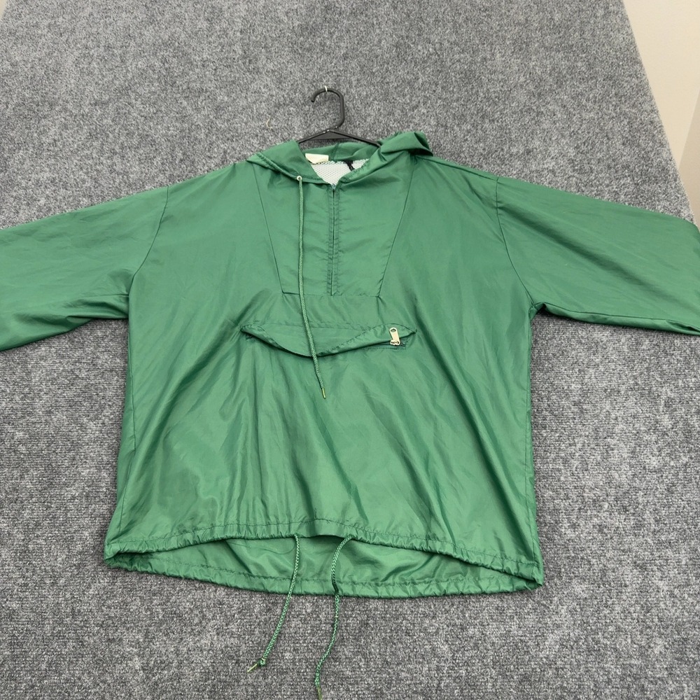 Vintage Framingham North Tennis Windless Windbreaker Mens XXL Green Nylon Anorak